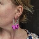 Kolczyki magnolie boho - lekkie i duże, energetyczne