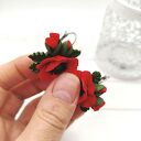 Czerwone maki, które pięknie poruszają się na uchu - kolczyki handmade