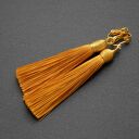 Złote kolczyki z chwostami - długie, eleganckie (ok. 8 cm)