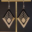 Kolczyki stal chirurgiczna - romby