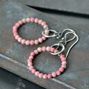 Kolczyki koła z rodonitem