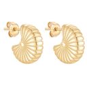 Złote kolczyki muszle