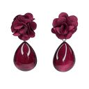 Kolczyki krople w odcieniu wina Carmen e40/4