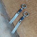 Blaszki z lapis lazuli - kolczyki