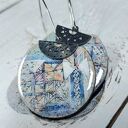 Kolczyki decoupage