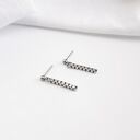 Minimalistyczne kolczyki łańcuszki, stal chirurgiczna