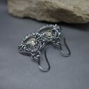Kolczyki z cytrynu „Narcisio” - długie srebrne łezki wire wrapping