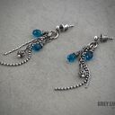 Kolczyki z kwarcem teal blue