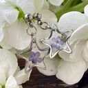 Kolczyki gwiazdki z niezapominajkami k637