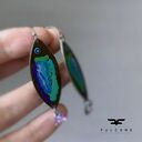 Kolczyki rybki z tęczowymi kryształkami Swarovski