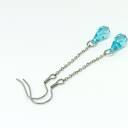 Drop - kolczyki ze stali szlachetnej z kryształkiem