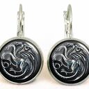 Targaryen Gra o Tron - Małe kolczyki wiszące