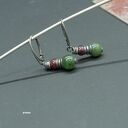 Bursztyn & granat - kolczyki