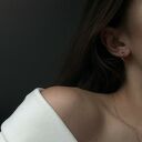 Złote kolczyki falowane koła