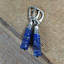 Kolczyki - talarki lapis lazuli