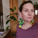 Kolczyki zwariowane bujne długie w stylu folk i boho - Frida