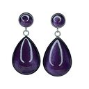 Kolczyki w odcieniu perłowego fioletu na sztyftach Isin e11/13