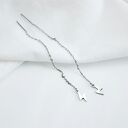 Kolczyki łańcuszki z błyskawicą, stal chirurgiczna