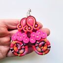 Pink Masai kolczyki sutasz