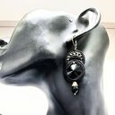 Black kolczyki sutaszowe