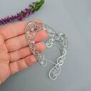 Oryginalne nausznice elfie uszy z kamieniem księżycowym - wire wrapping