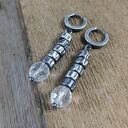 Kolczyki - przekładki z kwarcem