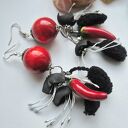 Kolczyki długie kolorowe kwitnące papryki box x1