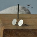 Kolczyki sztyfty geometryczne Falc One - srebrne koła 8 mm 925