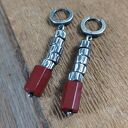 Kolczyki - jaspis czerwony