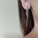 Kolczyki wiszące łańcuszki, stal chirurgiczna