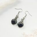 Kolczyki Noc Kairu stal chirurgiczna handmade wirewrapping