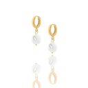 Kolczyki srebrne pozłacane z perłami SWAROVSKI® CRYSTALS