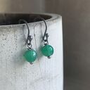 Kolczyki Green Onyx