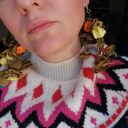 Kolczyki kwiaty lekkie w stylu boho folk - rękodzieło Ruda Klara
