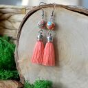 KOLCZYKI SALMONESO z chwostami