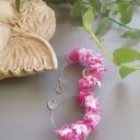 Kolczyki kola róż amarant i pastele, polecam