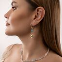 Kolczyki z chalcedonu Słoneczniki, Srebro 925 w złotym pokryciu