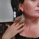 Kolczyki do psa mam więcej sympatii - boho frędzle z piórami 