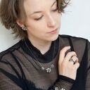 Kolczyki srebrne hiacynty na sztyftach