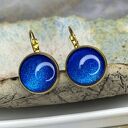 Pozłacane kolczyki o szafirowym wykończeniu Nevra e13/25