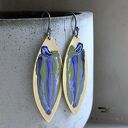 Kolczyki Olive Fish with Purple & Lavender