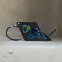 Kolczyki Little Flowers - Orchid Dark Blue & Lemon Green