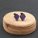 Kolczyki drewniane WINOGRONA