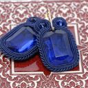 kolczyki sutasz granatowe