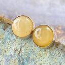 Srebrne sztyfty z okrągłym awenturynem a305