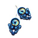 Kolczyki haftowane sutaszowe Baltic Sea