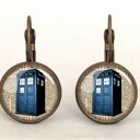 Tardis - małe kolczyki wiszące