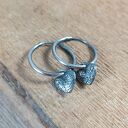 Koła z sercem - kolczyki II