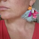 Kolczyki z długimi piórami - leciutkie boho Frida