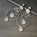 Kolczyki srebrne koła z pastylkami